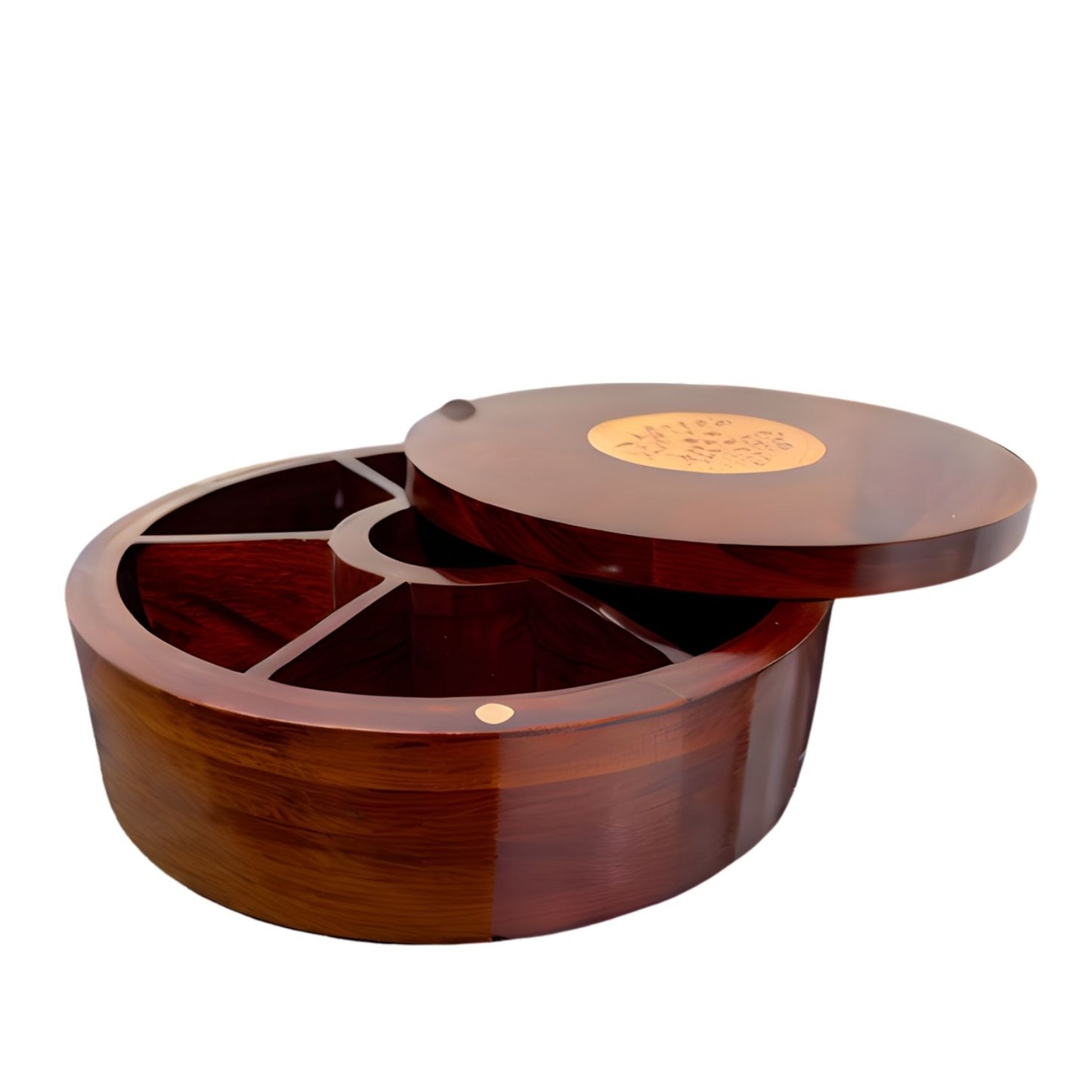 Premium Acacia Wood Spice Box (7-Section)