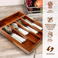 Premium Acacia Wooden Drawer Organizer & Cutlery Tray -5 Sections- Polished