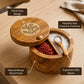 Premium Mango Wood Spice Cellar for Salt and Pepper (Natural Wood)