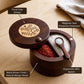 Premium Mango Wood Spice Cellar for Salt and Pepper (Matte Brown Finish)