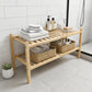 Premium Wooden 2-Tier Shoe Rack – Open Slatted Organizer