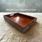 Premium Acacia Wood Serving Tray-14"L x 10" W x 2" H