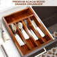 Premium Acacia Wooden Drawer Organizer & Cutlery Tray -5 Sections- Polished