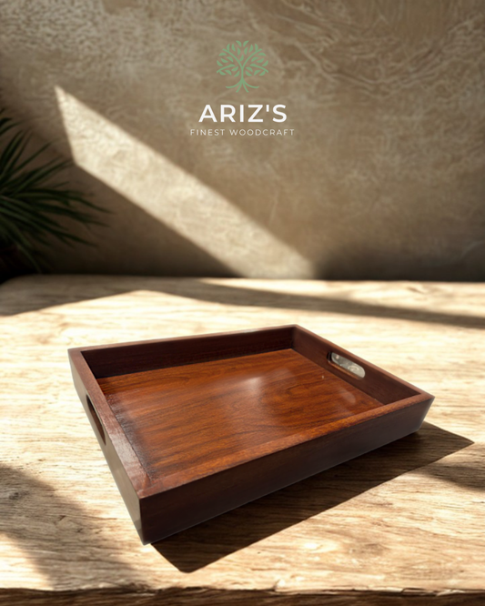 Premium Acacia Wood Serving Tray-15"L x 11" W x 2" H