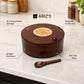 4 section-Premium Mango Wooden Spice Box with Spoon-Brown Lacquer Finish