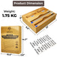 4-in-1 Premium Rubber Wood Saran Wrap Dispenser with Cutter for 12" Roll-Medium size-NOT large Ziplock Bags