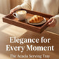 Premium Acacia Wood Serving Tray-15"L x 11" W x 2" H