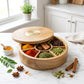 Premium Mango Wood Spice Box (7-Section)